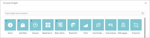 Widget auswählen Widget auswählen